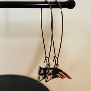 Patriot football earrings